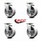 Service Caster 5'' V-Groove Semi Steel Wheel Swivel Caster Set with Bronze Bearings, 4PK SCC-20S520-VGBZ-4 - alternate 2